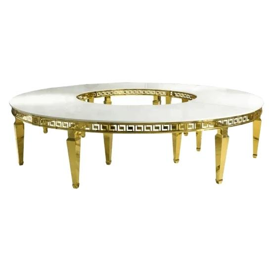 Stainless steel round banquet wedding tables for event featuring elegant and durable design perfect for formal events