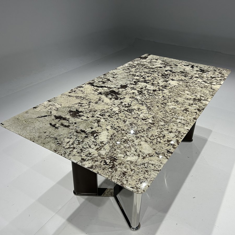 Latest Real Marble Stone Dining Table Unique Luxuriant Design Golden Marble Table Home Furniture Restaurant