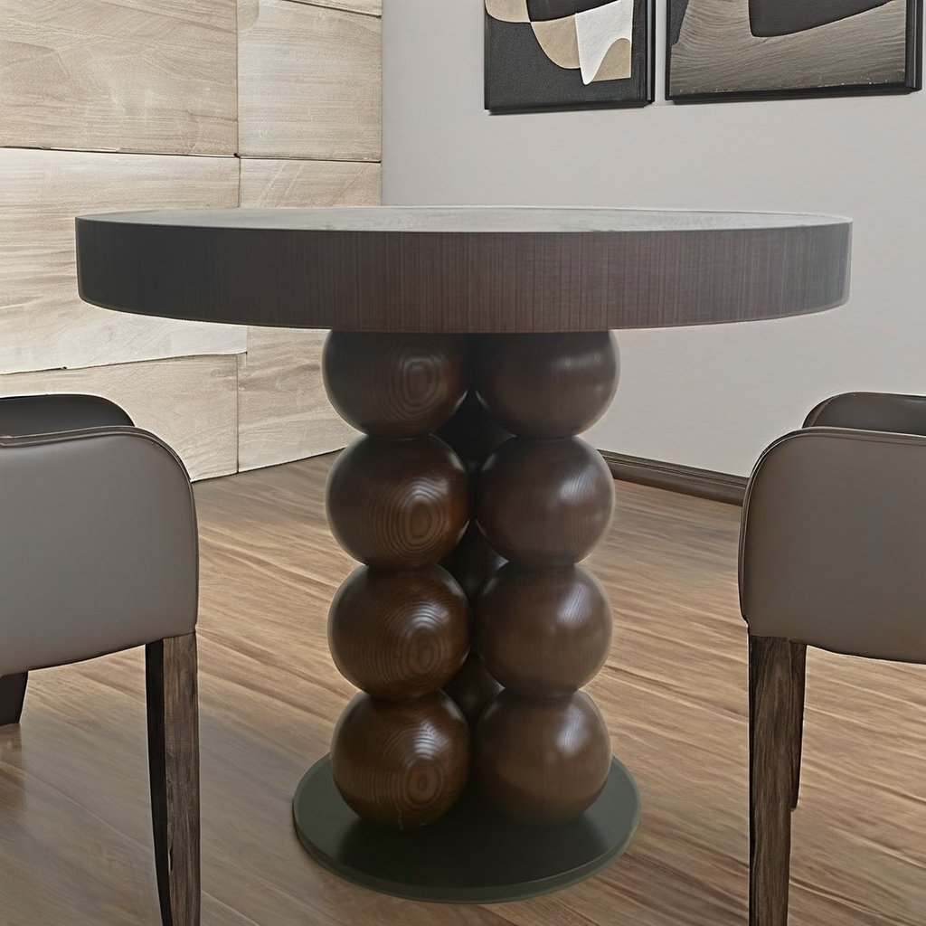 hotel Lobby luxury black dining table Solid wood corner small tea dining table Modern Villa living room bedside dining table