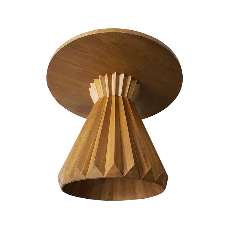 Mrs Woods Factory Wholesale Oak Wood Restaurant Cafe Modern Round Outdoor Indoor Dining Table