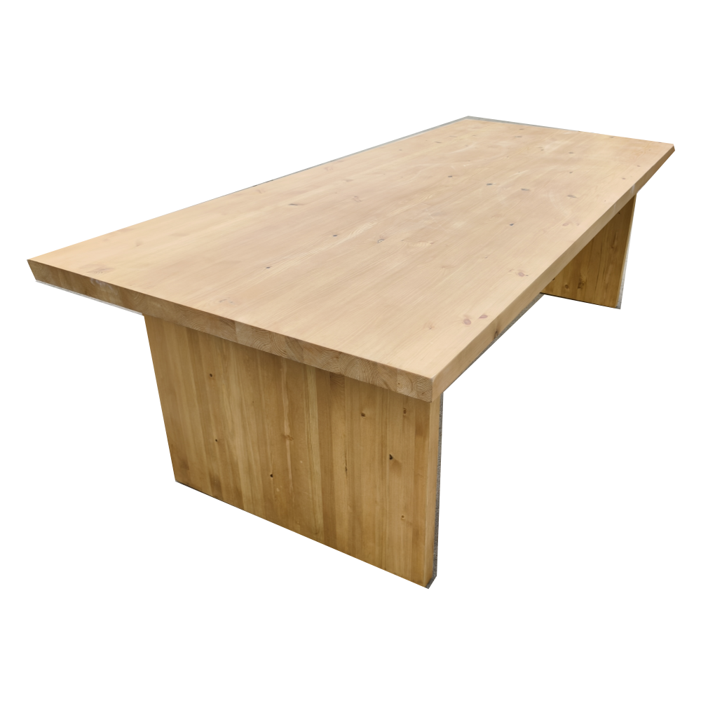 Modern Farmhouse Table Solid Pine Wood Tables for Event Wedding High Quality