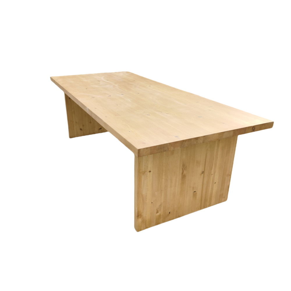 Modern Farmhouse Table Solid Pine Wood Tables for Event Wedding High Quality