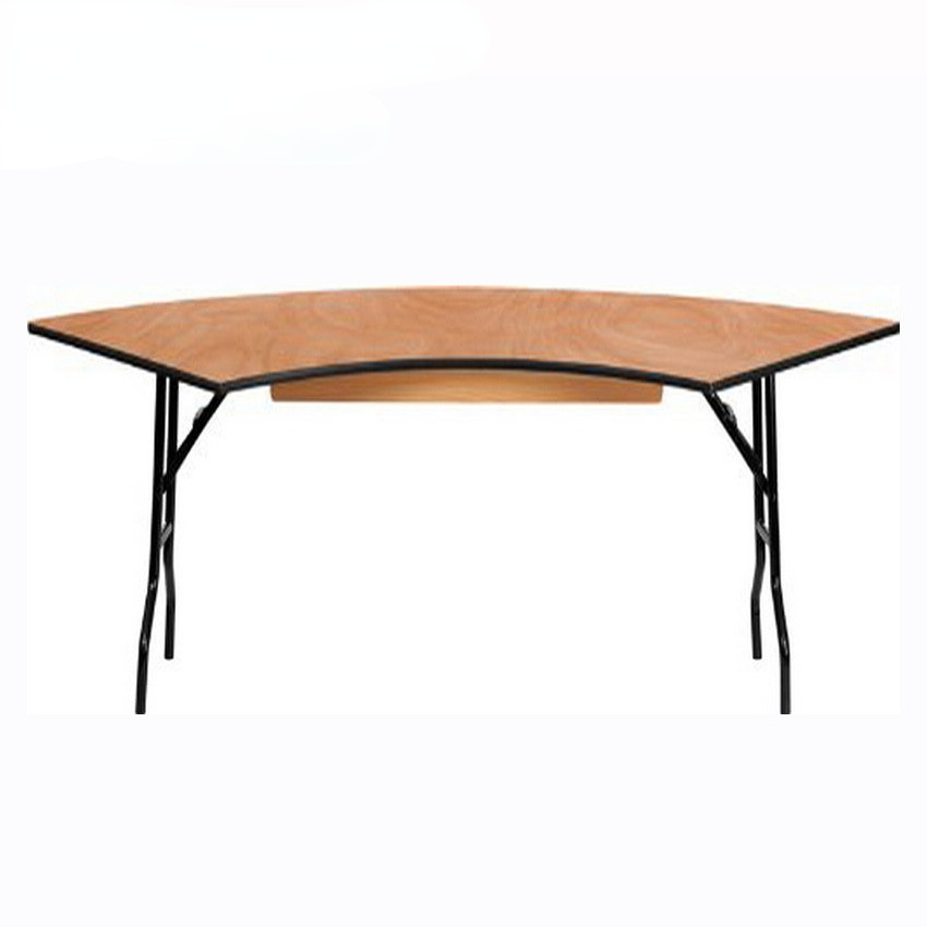 Hot Sell Factory Produce Folding Arched Sector Alien Wooden Collapsible Banquet Hotel Dining Table