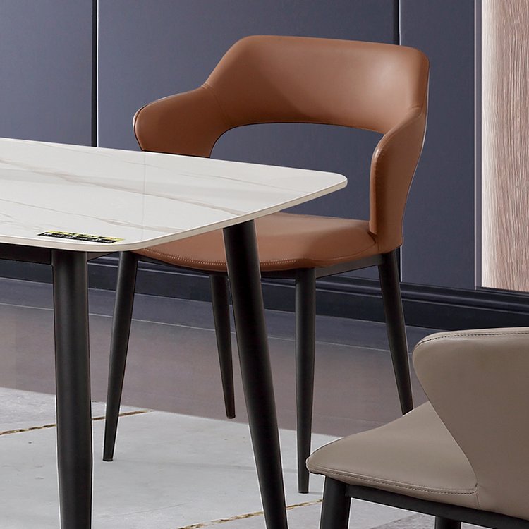 Factory direct sale wholesale slate surface table leisure tea/coffee table durable metal iron feet