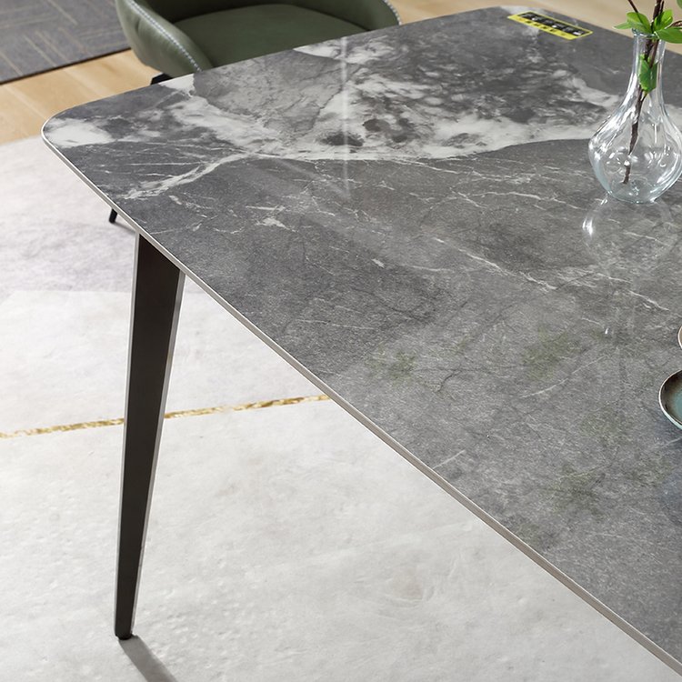 Factory direct sale wholesale slate surface table leisure tea/coffee table durable metal iron feet