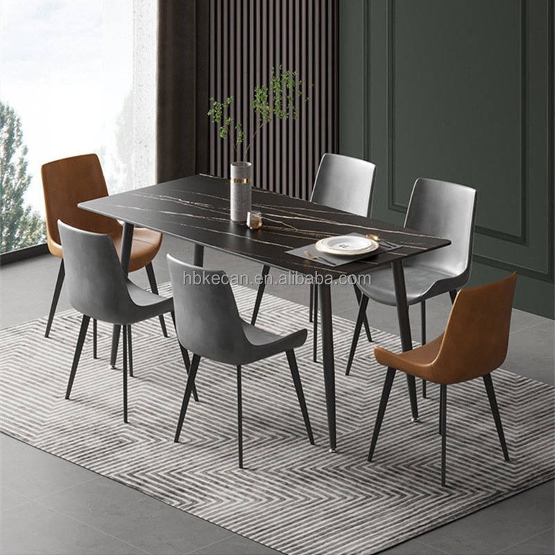 Luxury shop furniture cheap modern dining table set 4 chairs marble dining table round dining table