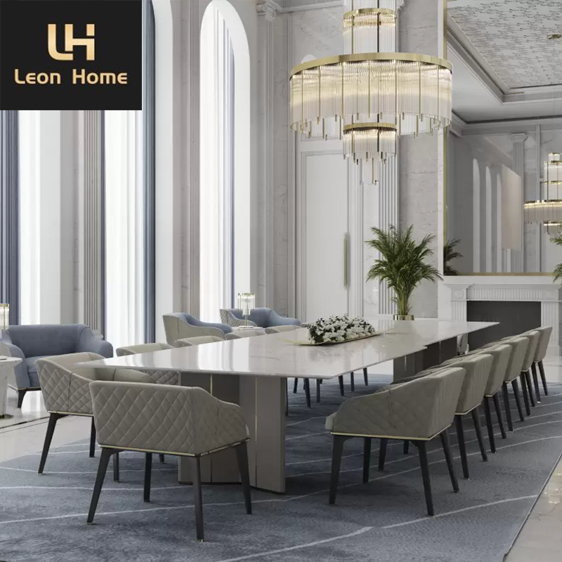 Manufacturer Custom Made Luxury New Design Factory Price Marble Top Luxury Dining table For Villa Restaurant