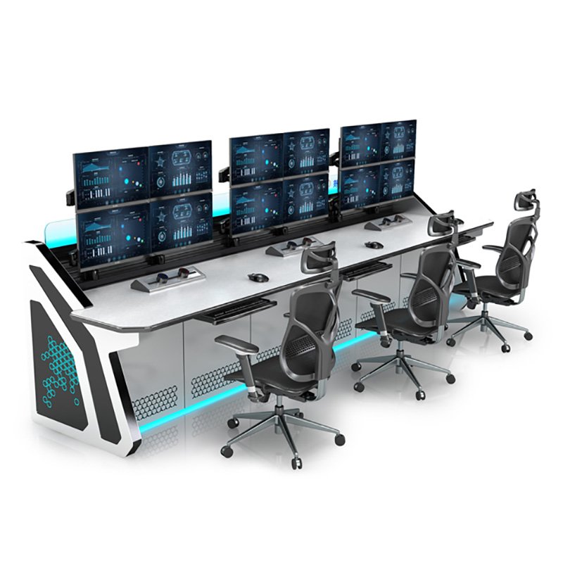 Kehua Fuwei Custom Control Room Furniture Audio Control Room Control Consoles 911 Dispatch Consoles Trading Desk Table