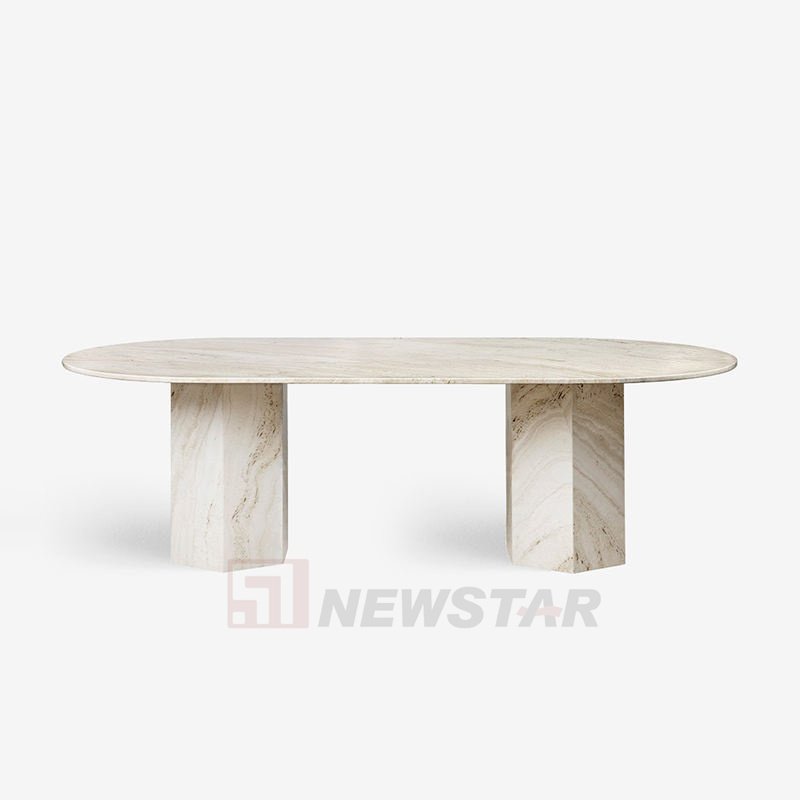 Newstar Customization Square Marble Dining Table Hot Selling Marble Dining Table White Dining Table