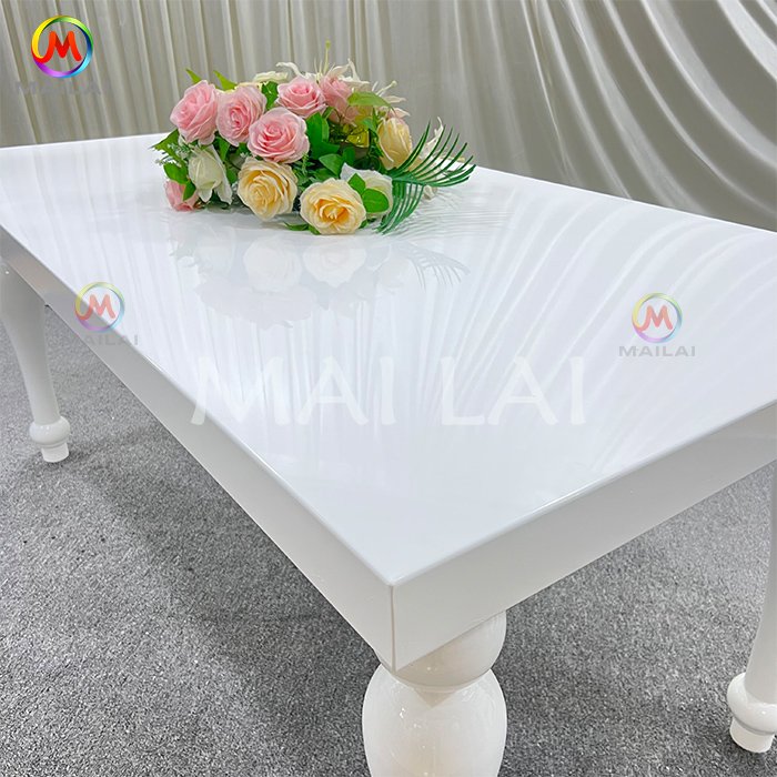 factory Design white Stainless Steel Hotel Table
