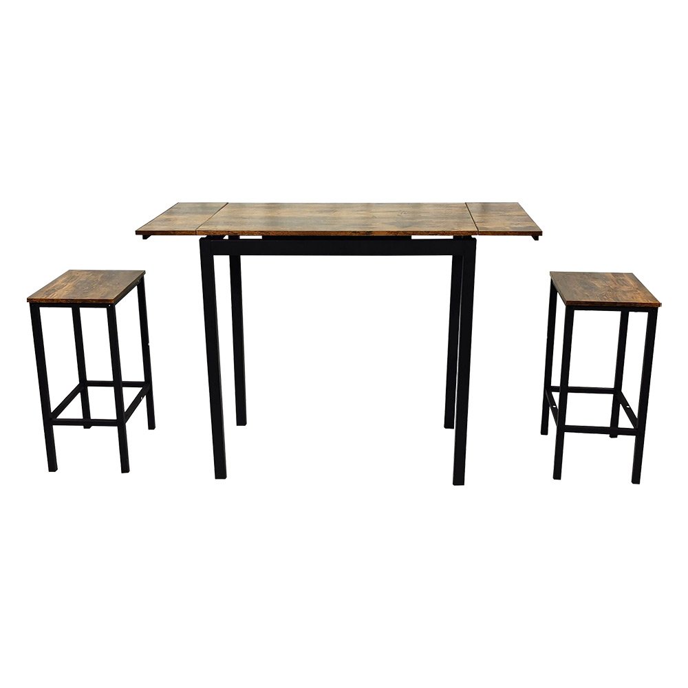 Luxury Living Room Party Room Kitchen Counter Breakfast Bar Table Set with Stools