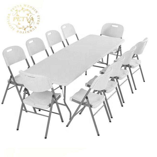 Outdoor 180cm long rectangular folding table event carden used