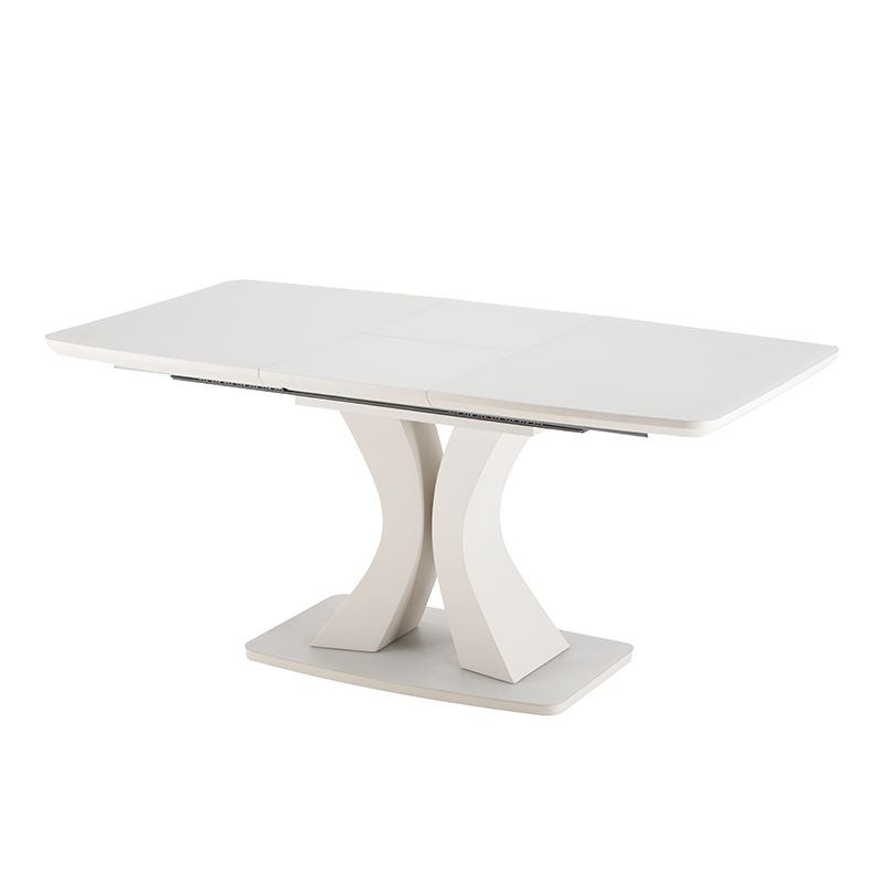 Nordic modern minimalist foldable home furniture restaurant kitchen white ceramic marble dining table set table and 6 chairs