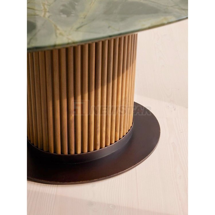Newstar Natural Stone Dining Room Furniture Green Square Rectangle Round Quartzite Marble Dining Table