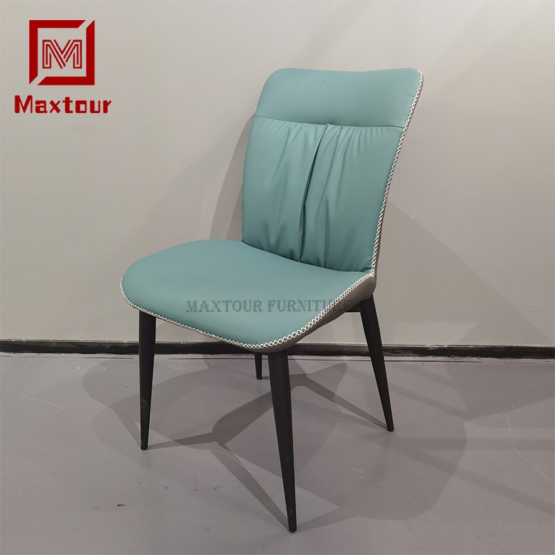 Home Furniture Metal Dining Room Set with Ceramic round Table and 6 Chairs for Kitchen Use