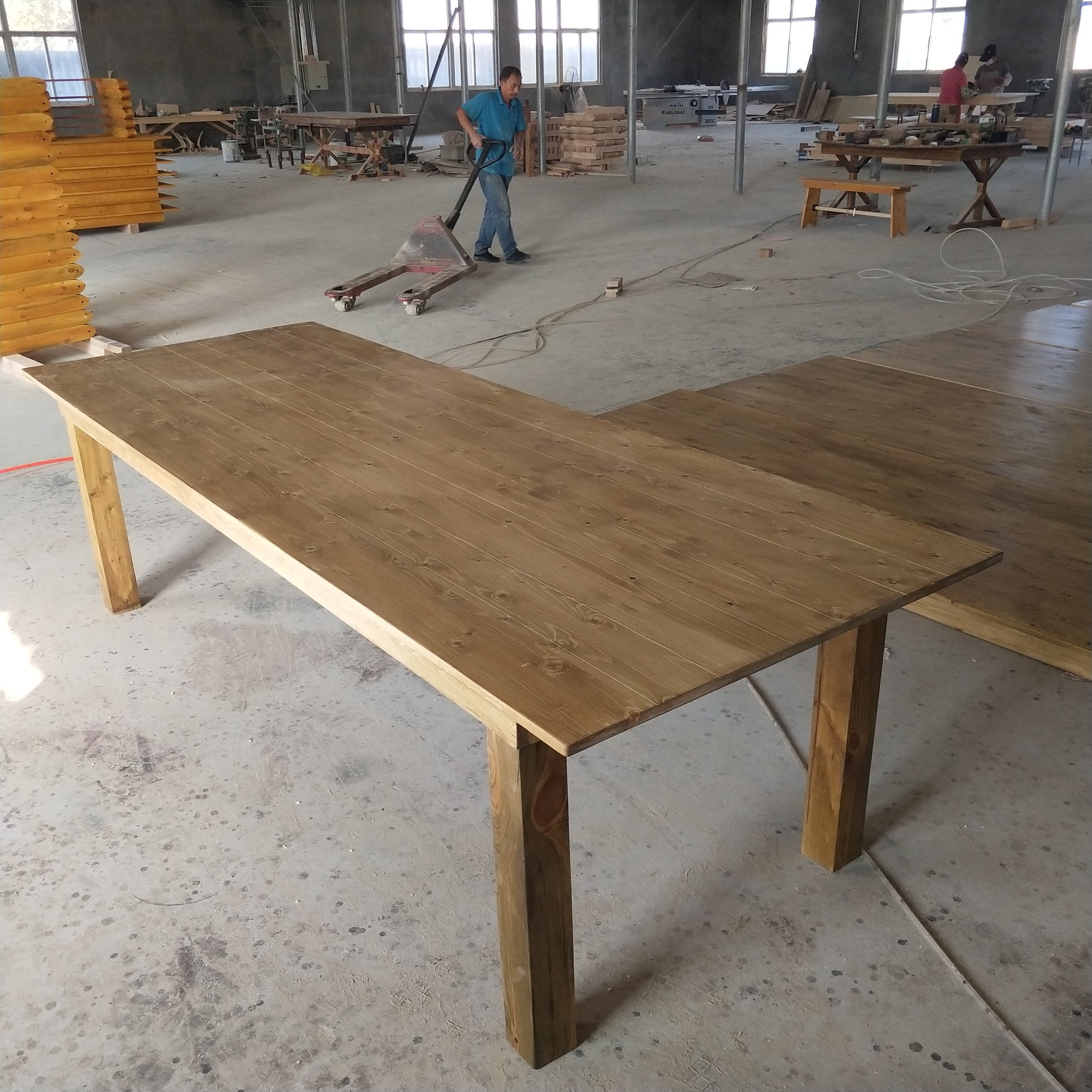 Garden Rustic Wood Dining Farm Outdoor Wedding Events Tables With Removable Legs