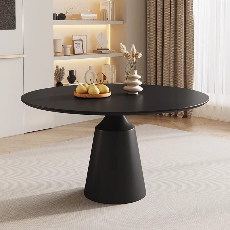 XTCZ-004 Italian rock plate round table simple pure white cream wind home round table small family restaurant meal table