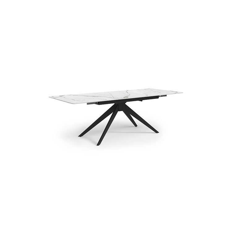 middle extension ceramic top expandable dining room table for 6