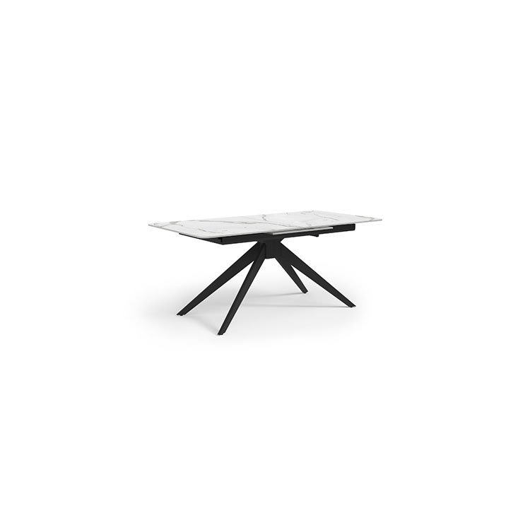 middle extension ceramic top expandable dining room table for 6