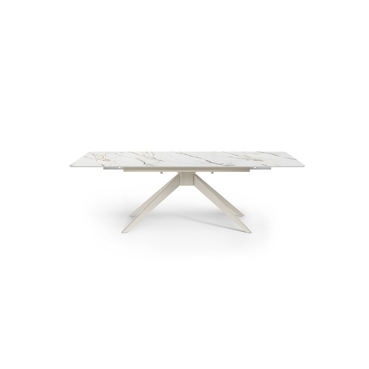 middle extension ceramic top expandable dining room table for 6