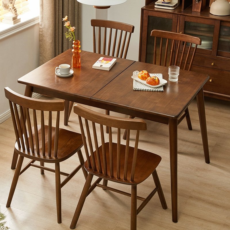 New Simple Adjustable Dining Tables Living Room Custom Recycled Pine Wood Folding Design Kitchen Dining Table