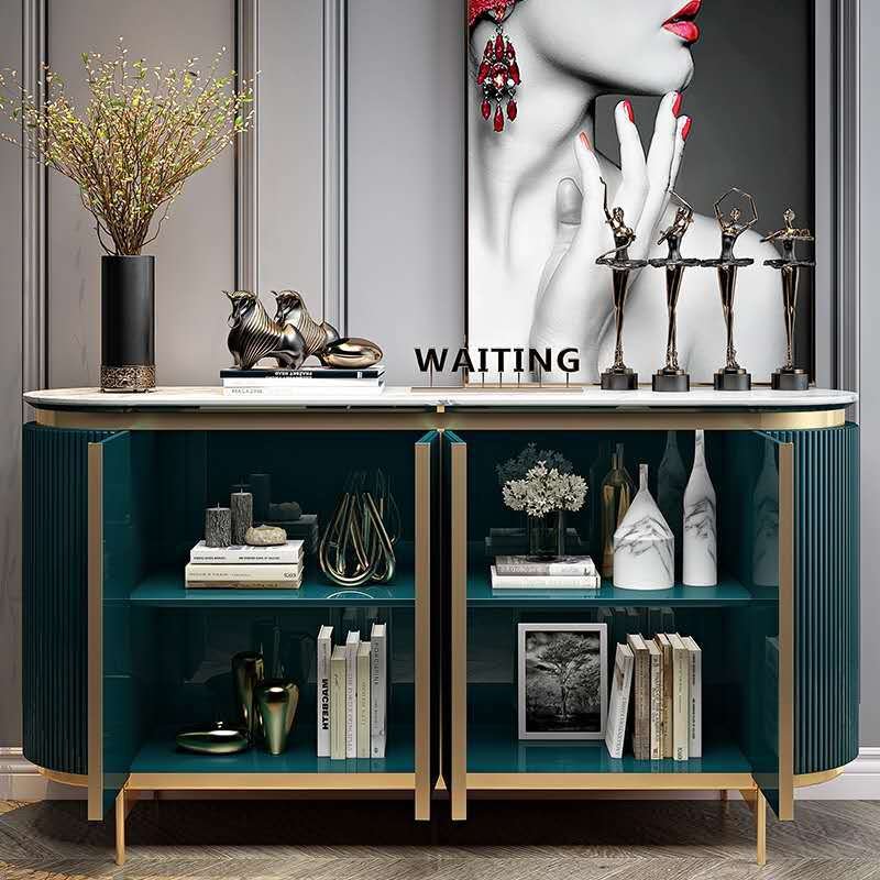 Custom hotel furniture high end factory-direct sideboard gold buffet modern luxury console table for dining room