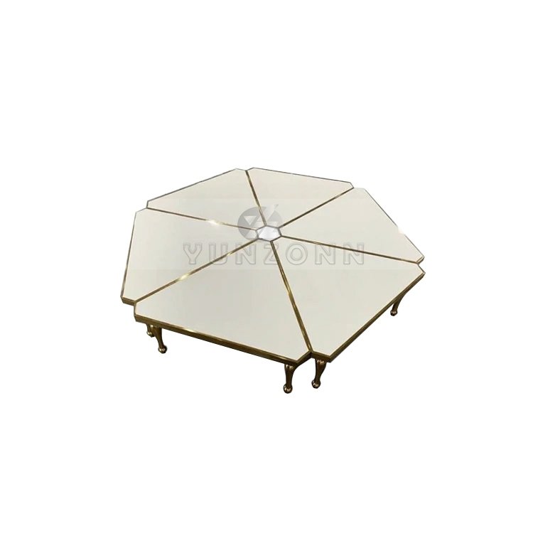 Modern Stainless Steel Base with Tempered Glass Top Triangle Dining Table Set for Hotels and Events