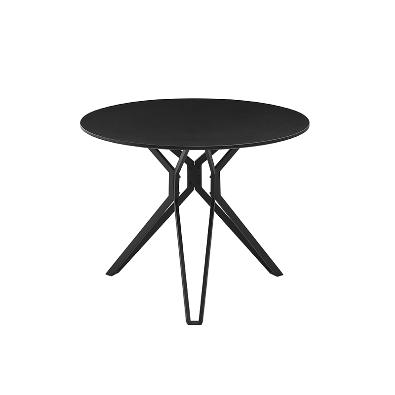 New Modern Nordic Kitchen Dinning Room 4 Seater Dining Table And Chairs Set Unique Metal Pedestal Round Black Dining Table