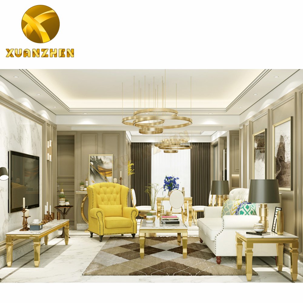 Stainless steel dining room furniture luxury dinning table set modern dining table set restaurant marble dining tables
