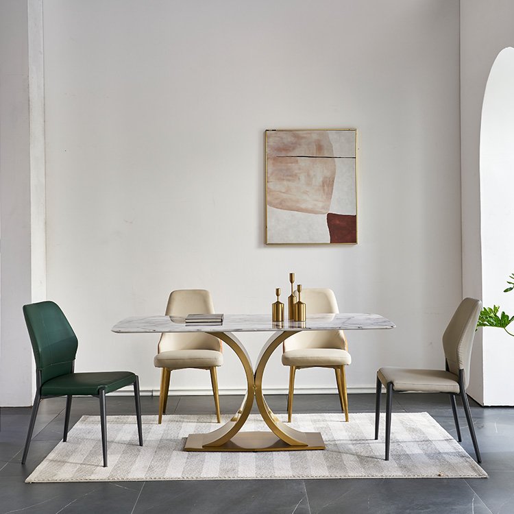 2023 new model luxury steel modern kitchen tables and 4 seater dining table