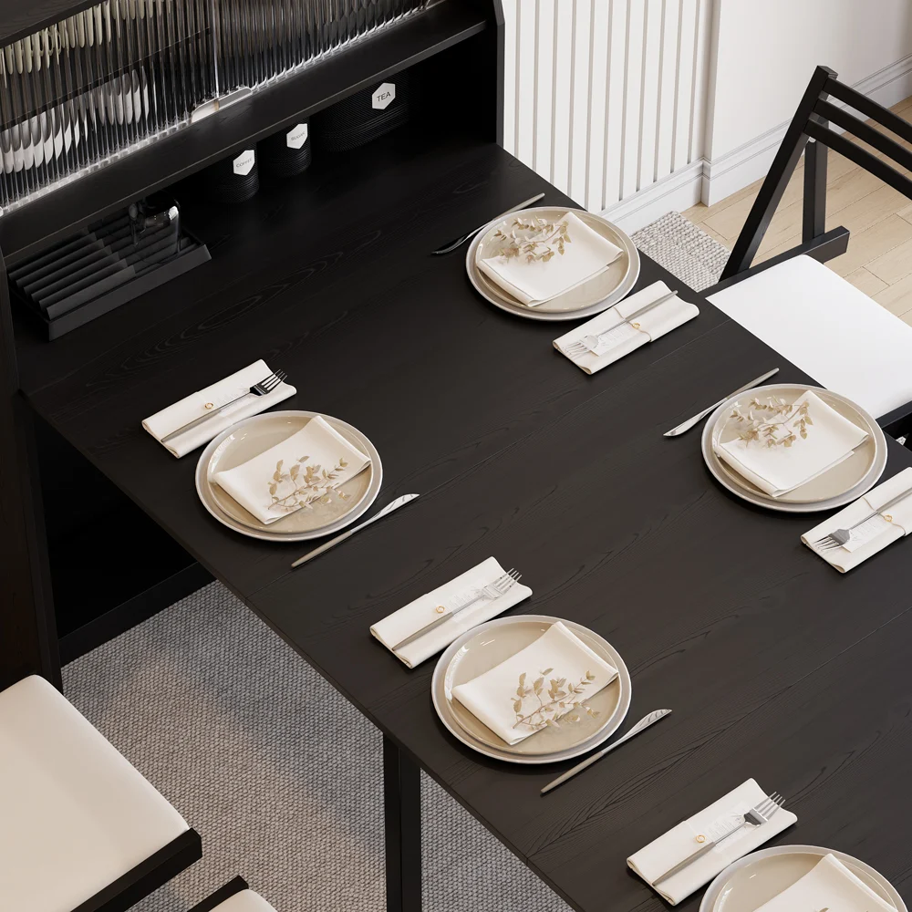 Nordic Solid Wood Dining Table Compact Folding Table Folding Mini Graphic Design Luxury Modern Dining Table