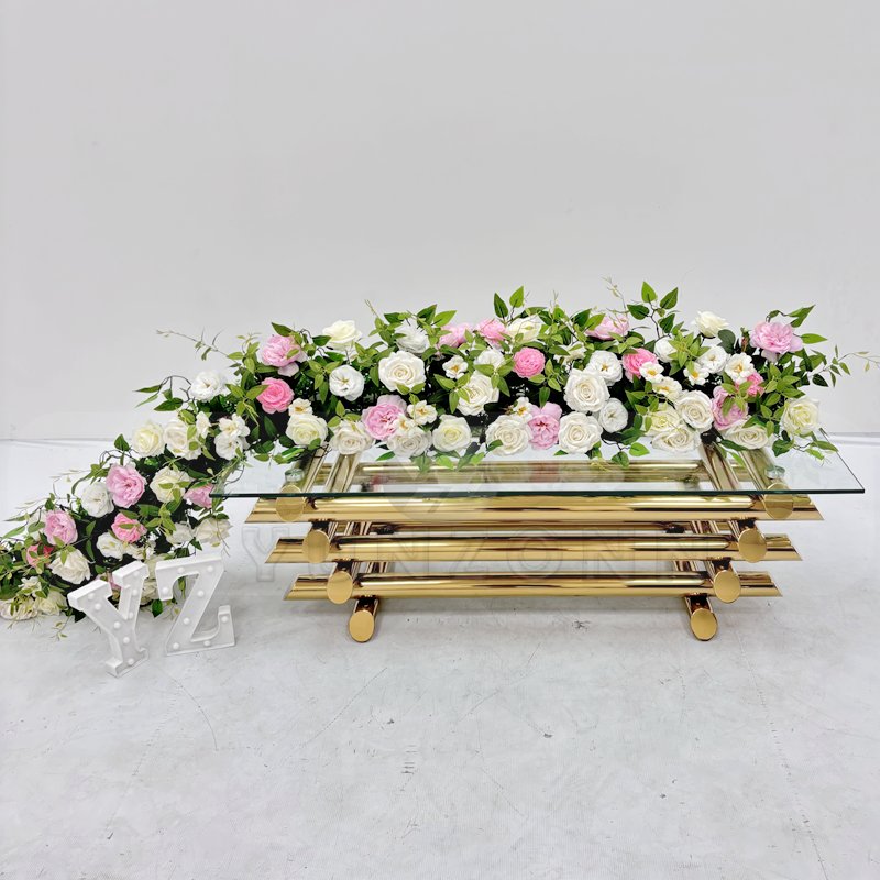 Modern Luxury Rectangular Coffee Table New Design Glass Furniture for Home and Wedding Hotels for Living Room and Dining Use