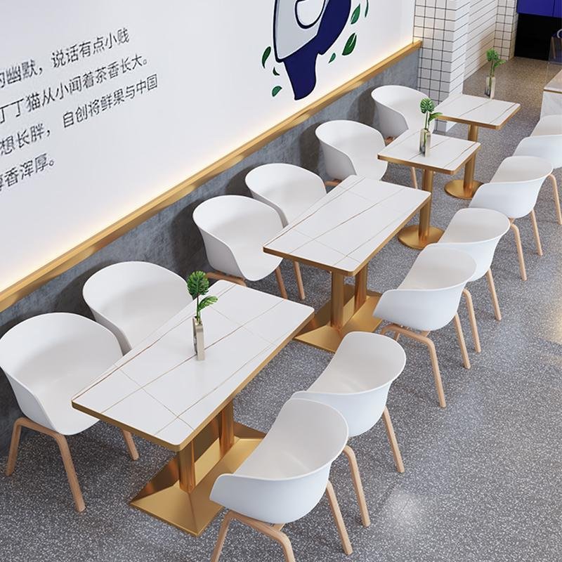 Commercial table and rectangular round table fast food restaurant