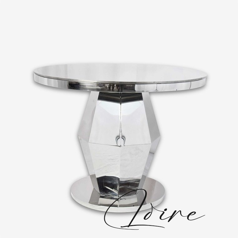 Mirror Glass Table with Stainless Steel Furniture Hotels Wedding Tables Wedding Furniture Tables