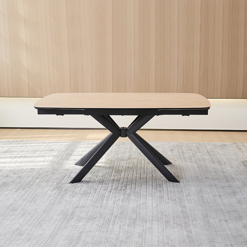 Dining room furniture strong royal black titanium stainless steel restaurant modern dining table set dining tables