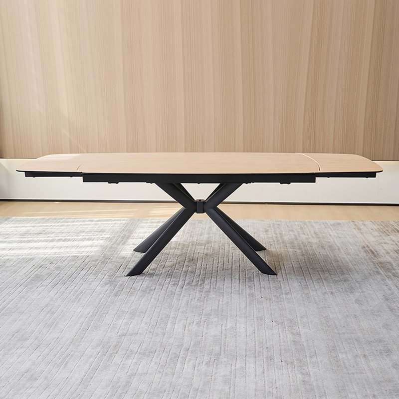 Dining room furniture strong royal black titanium stainless steel restaurant modern dining table set dining tables