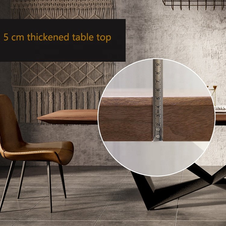 American style Solid Wood restaurant home furniture pine wooden fine dining Table top with metal legs