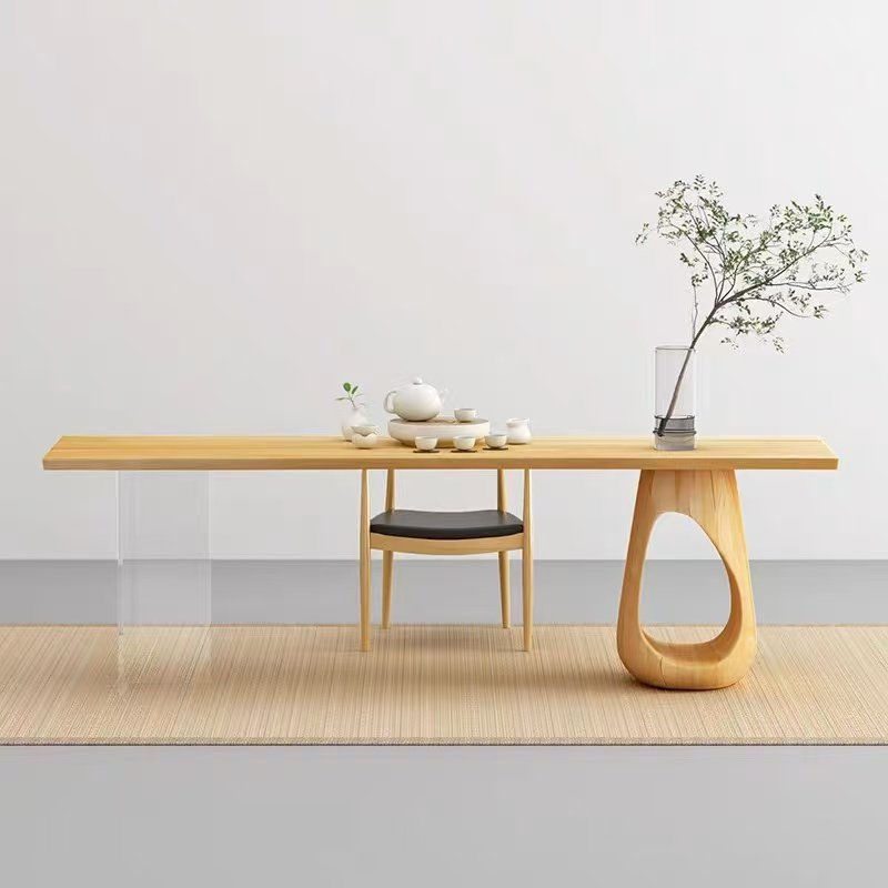 Hot selling modern solid wood restaurant furniture dining table luxurious rectangular office desk living room coffee table