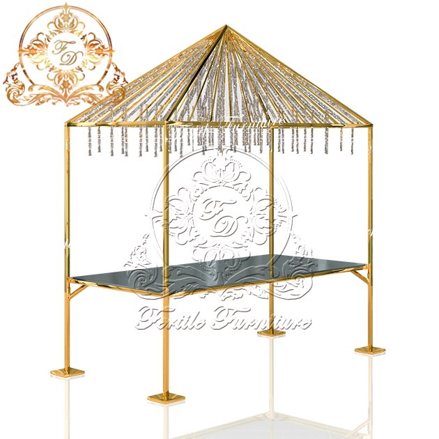 Dome Dining Table Luxury Crystal Hanging Rectangle Wedding Table