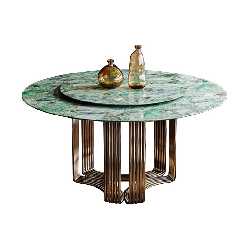 SUKE Imported emerald luxury stone table round modern simple luxury villa high-end natural marble dining table