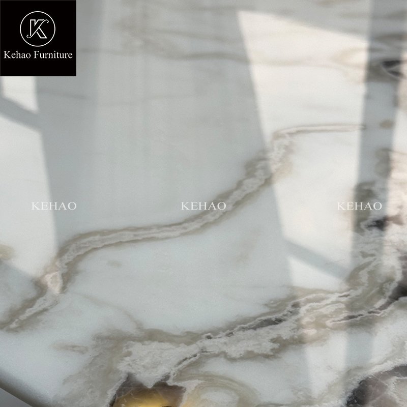 Factory Customization Dining Furniture Natural Luxury Marble Dining Table Round Dining Table For Restaurant
