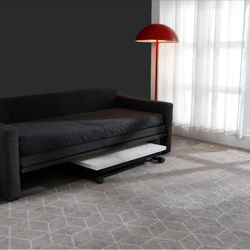 Modern Multi-Functional Elevated Coffee and Dining Table Foldable Metal Design for Home Kitchen Hotel and Bar Use