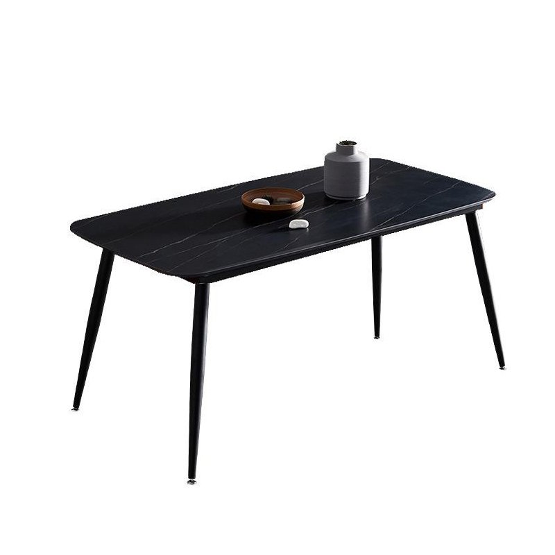 2024 Hot Sale Dining Room Furniture Ceramic Dining Table 120x80 Modern Kitchen 6 Seater Simple Marble Dining Table