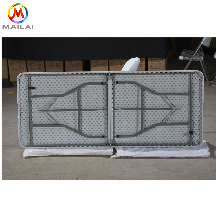 Modern design portable foldable camping folding plastic rectangle table