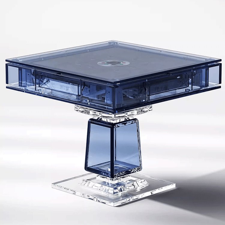Luxury High-End Automatic Electric Mahjong Machine Club Game Room Family Villa Table Multi-Functional Acrylic Mahjong Table