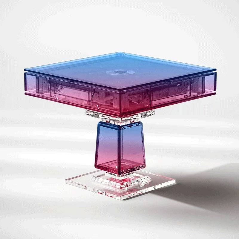 Luxury High-End Automatic Electric Mahjong Machine Club Game Room Family Villa Table Multi-Functional Acrylic Mahjong Table
