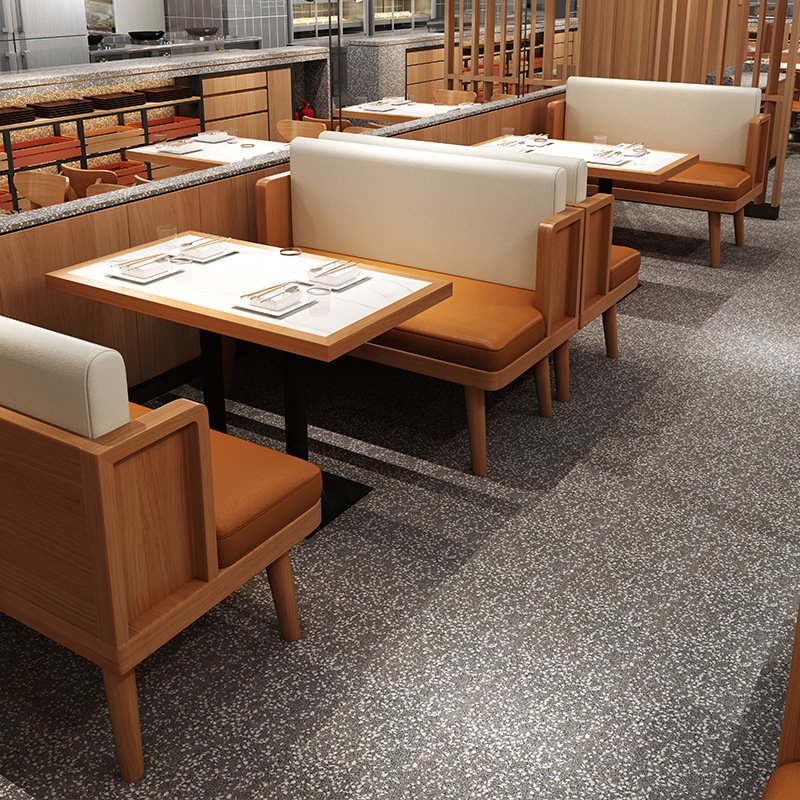 Cafe Western restaurant Solid wood dining table and chairs Hotel chain tea restaurant cafe sofa booth