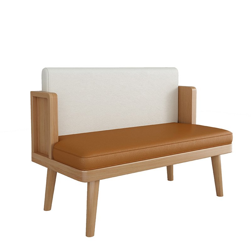 Cafe Western restaurant Solid wood dining table and chairs Hotel chain tea restaurant cafe sofa booth