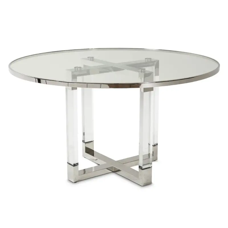 Luxury Gold Stainless Steel Dining Chair Round Acrylic With Tempered Glass Dining Furniture for Home Hotel