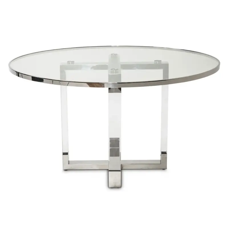 Luxury Gold Stainless Steel Dining Chair Round Acrylic With Tempered Glass Dining Furniture for Home Hotel